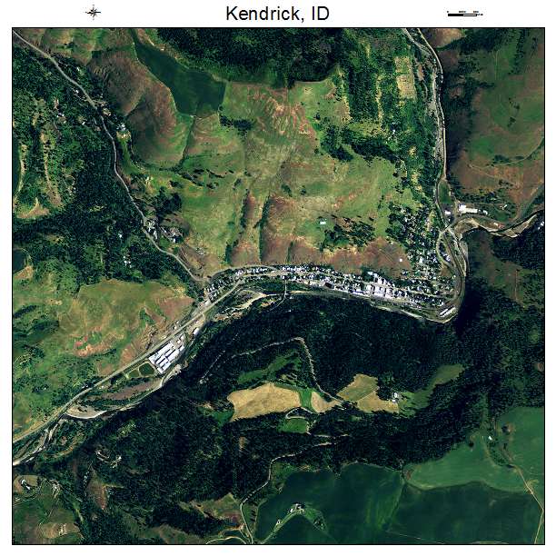 Kendrick, ID air photo map