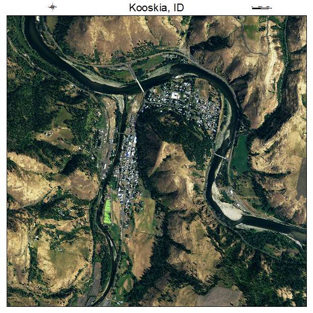 Kooskia, ID air photo map