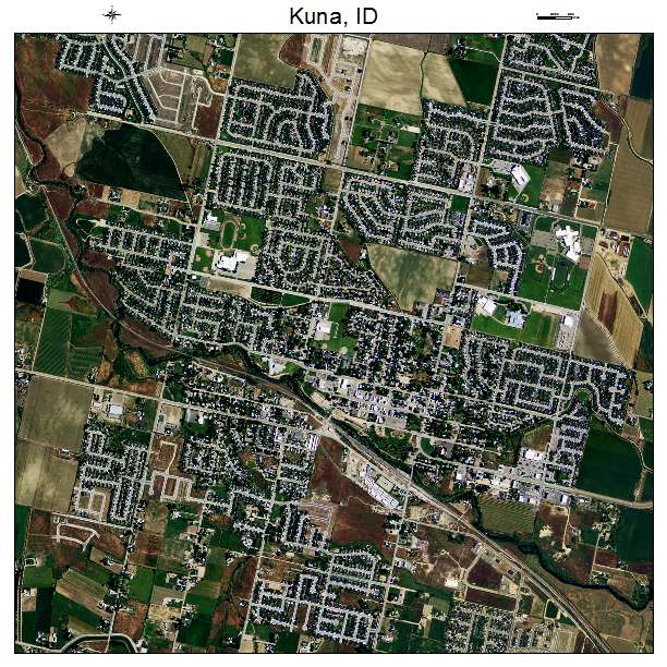 Kuna, ID air photo map