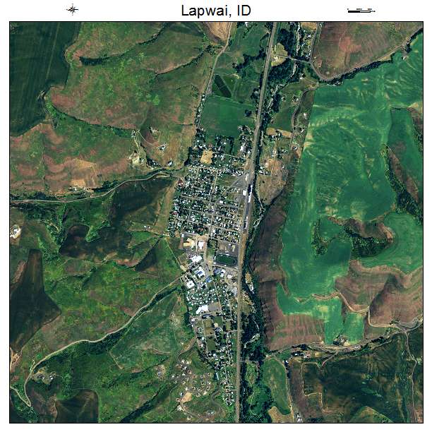 Lapwai, ID air photo map