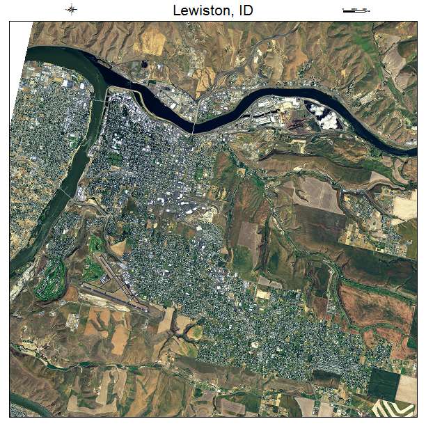 Lewiston, ID air photo map