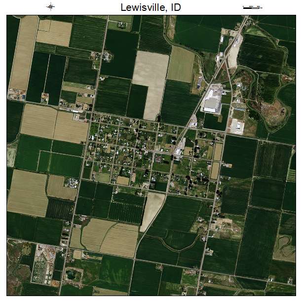 Lewisville, ID air photo map