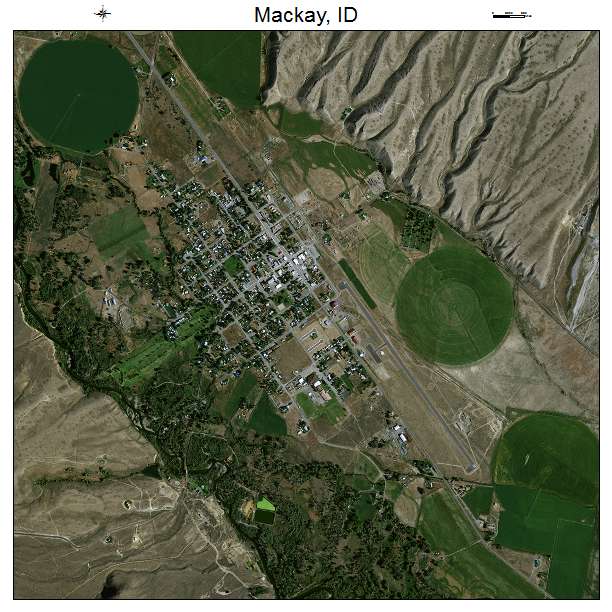 Mackay, ID air photo map