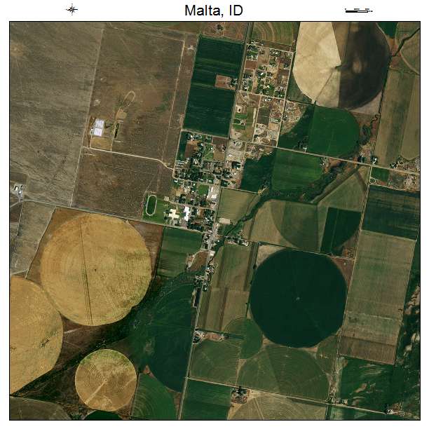Malta, ID air photo map