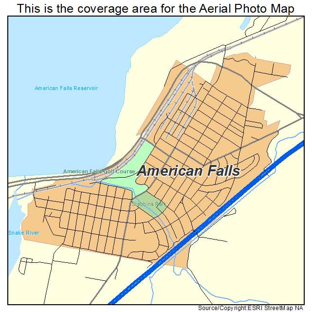 American Falls, ID location map 