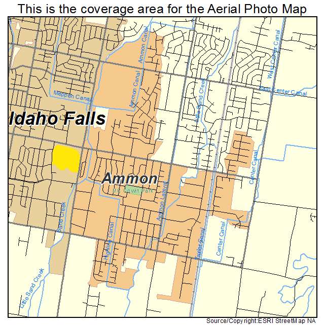 Ammon, ID location map 