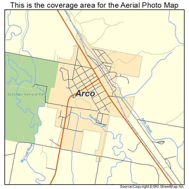 Arco, ID location map 