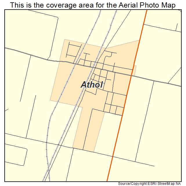 Athol, ID location map 