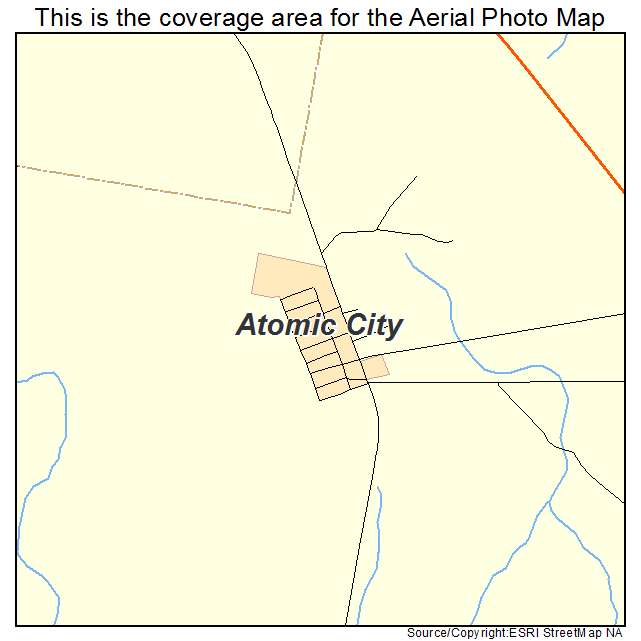 Atomic City, ID location map 