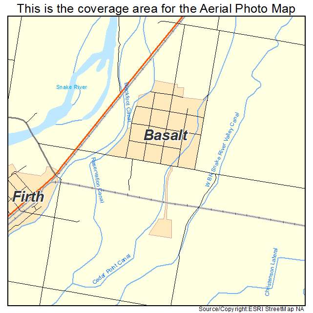 Basalt, ID location map 