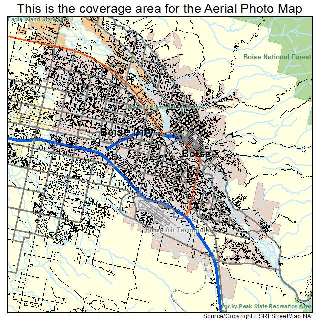 Boise City, ID location map 