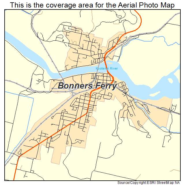 Bonners Ferry, ID location map 