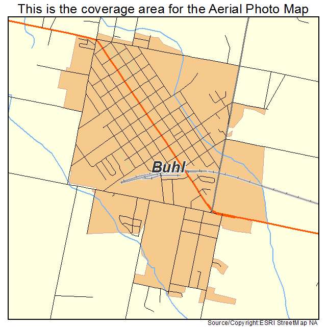 Buhl, ID location map 