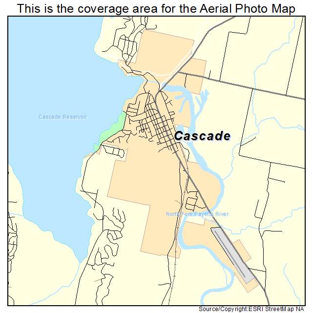 Cascade, ID location map 