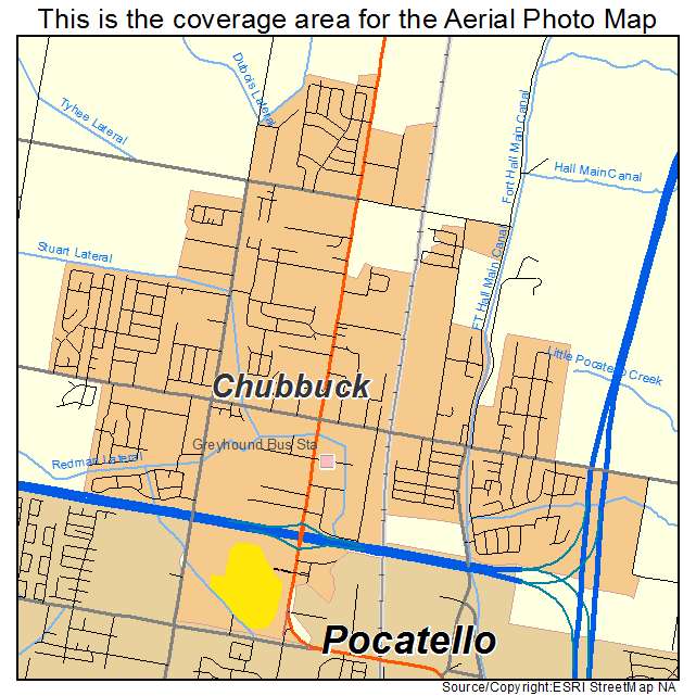 Chubbuck, ID location map 