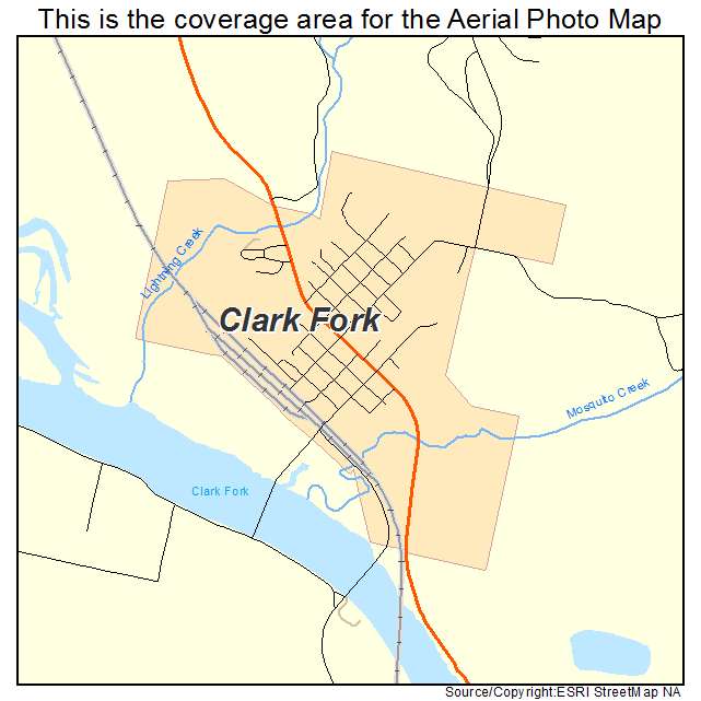 Clark Fork, ID location map 