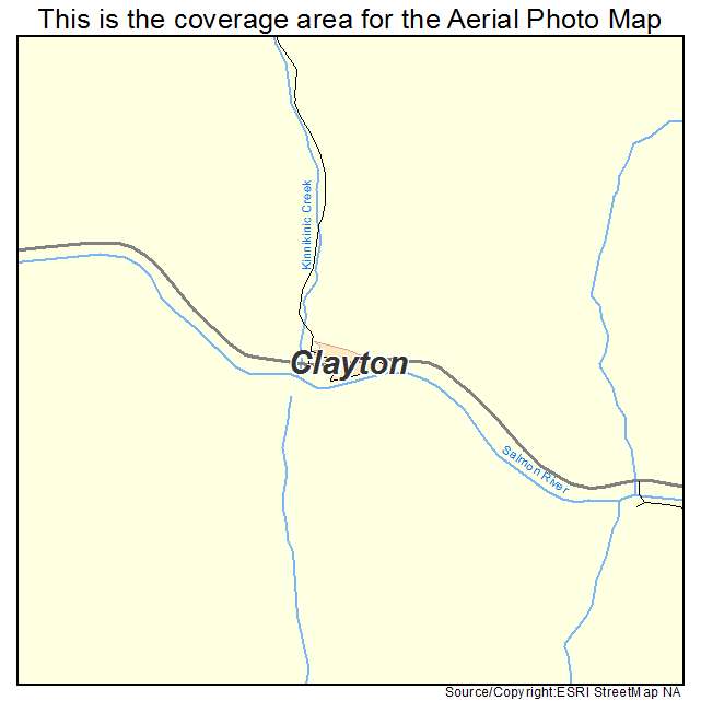Clayton, ID location map 
