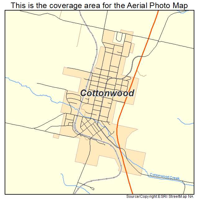 Cottonwood, ID location map 