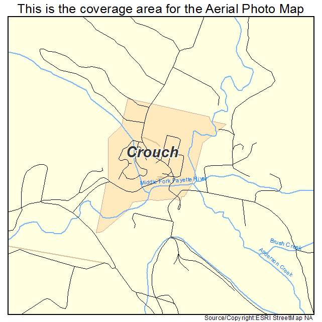Crouch, ID location map 