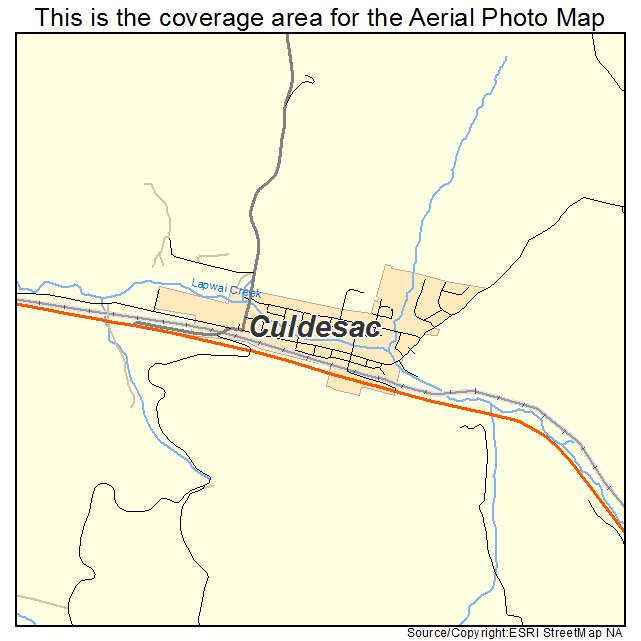 Culdesac, ID location map 