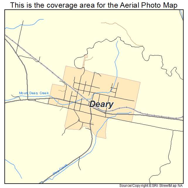 Deary, ID location map 