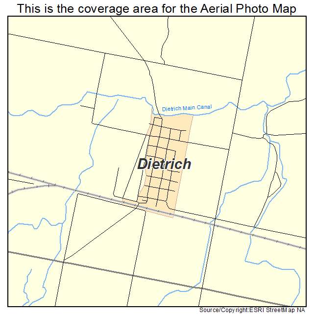 Dietrich, ID location map 