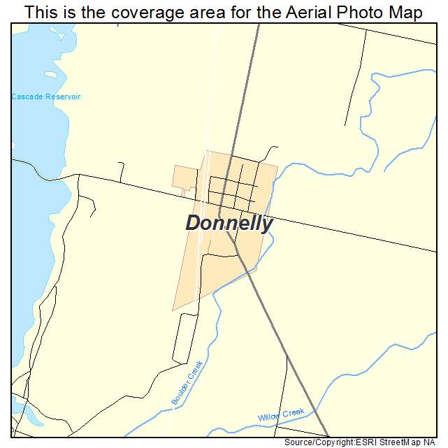Donnelly, ID location map 