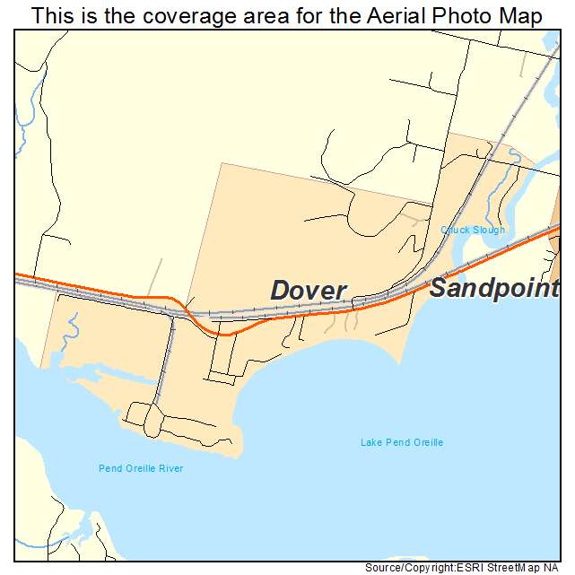 Dover, ID location map 