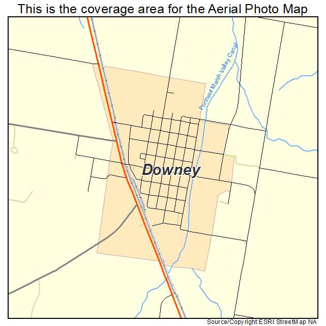 Downey, ID location map 