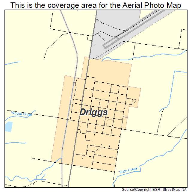Driggs, ID location map 