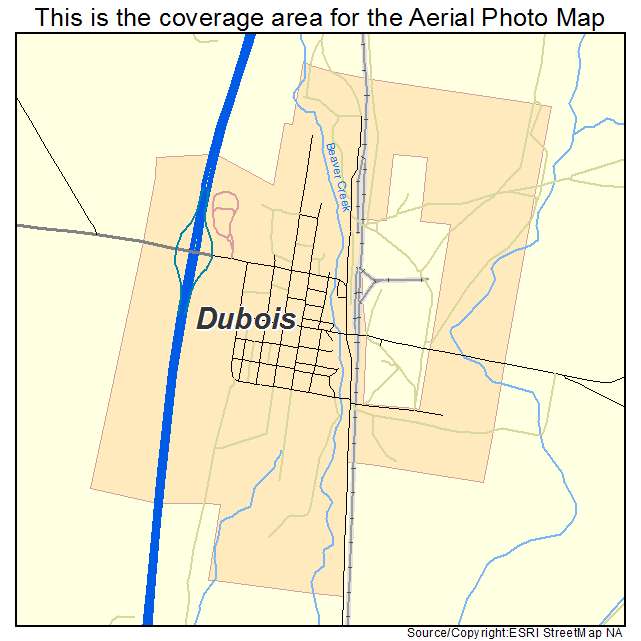 Dubois, ID location map 