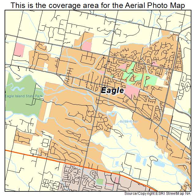 Eagle, ID location map 