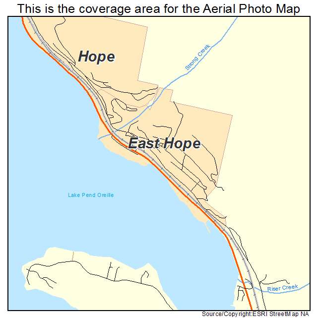 East Hope, ID location map 
