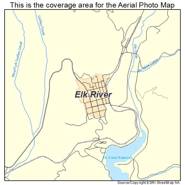 Elk River, ID location map 