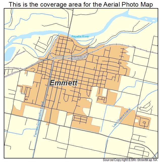 Emmett, ID location map 