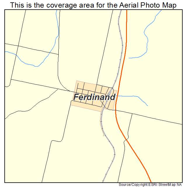 Ferdinand, ID location map 