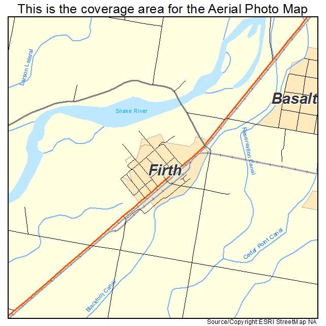 Firth, ID location map 