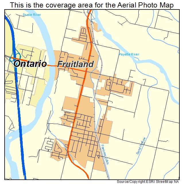 Fruitland, ID location map 