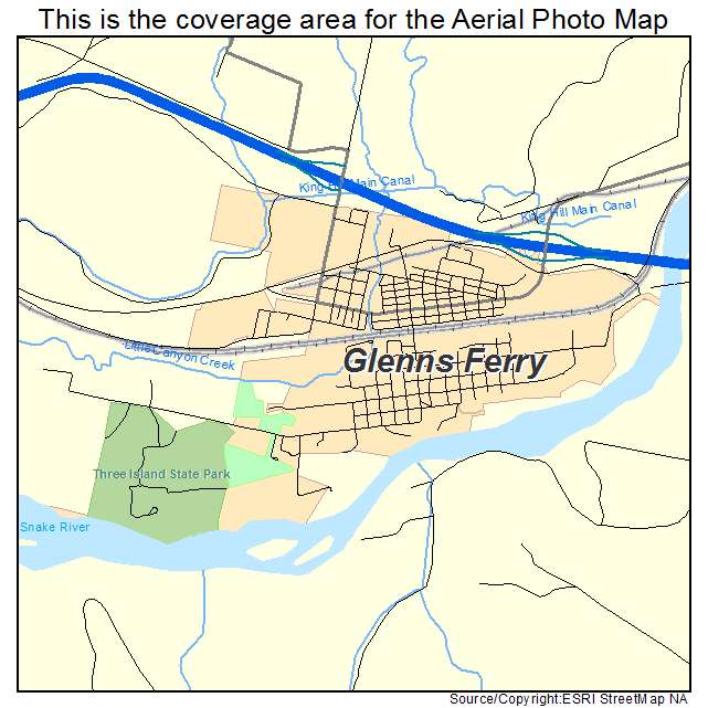 Glenns Ferry, ID location map 