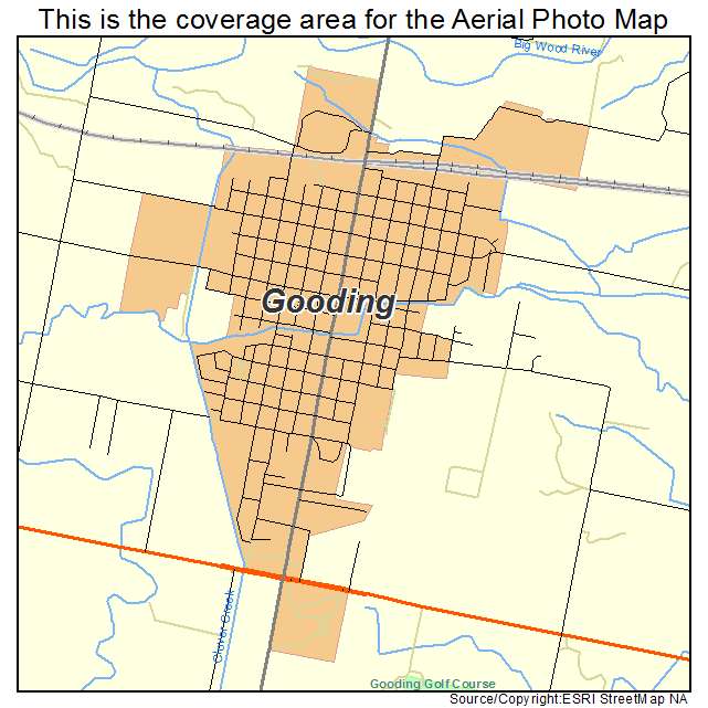 Gooding, ID location map 