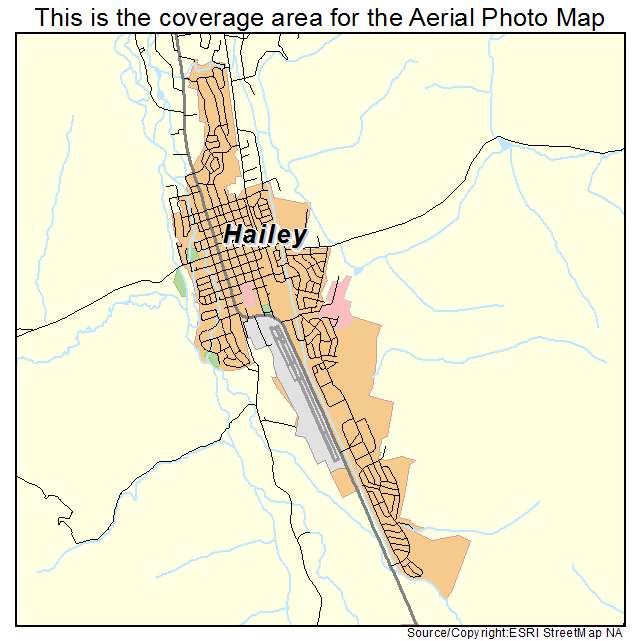 Hailey, ID location map 