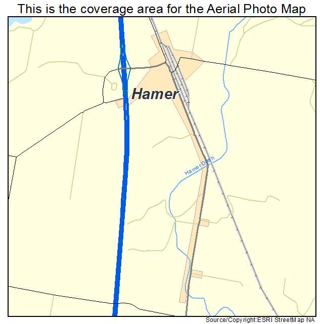 Hamer, ID location map 