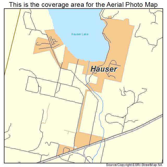 Hauser, ID location map 