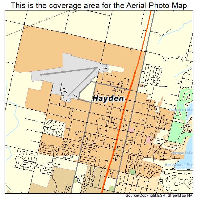 Hayden, ID location map 