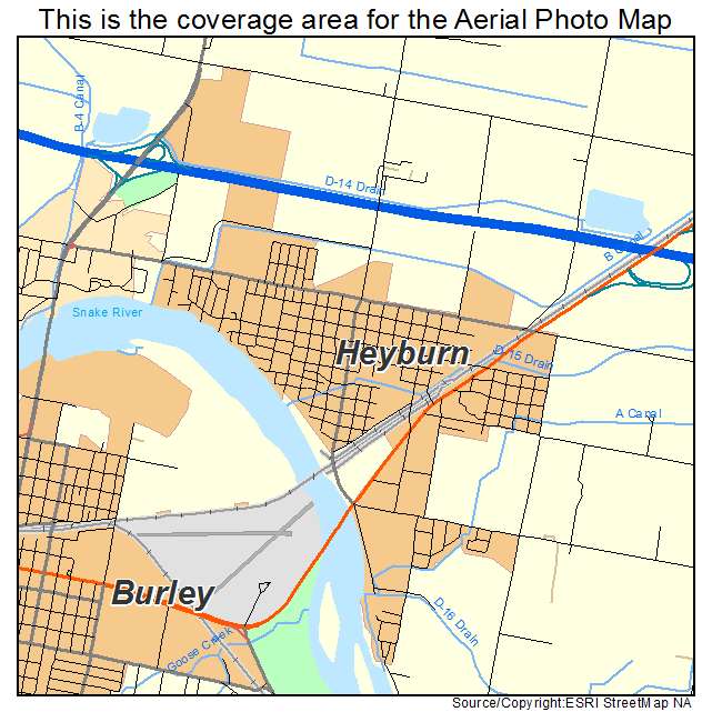 Heyburn, ID location map 