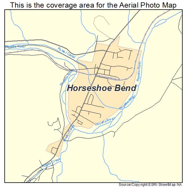 Horseshoe Bend, ID location map 