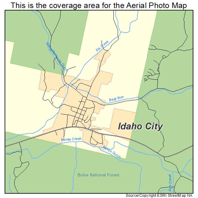 Idaho City, ID location map 