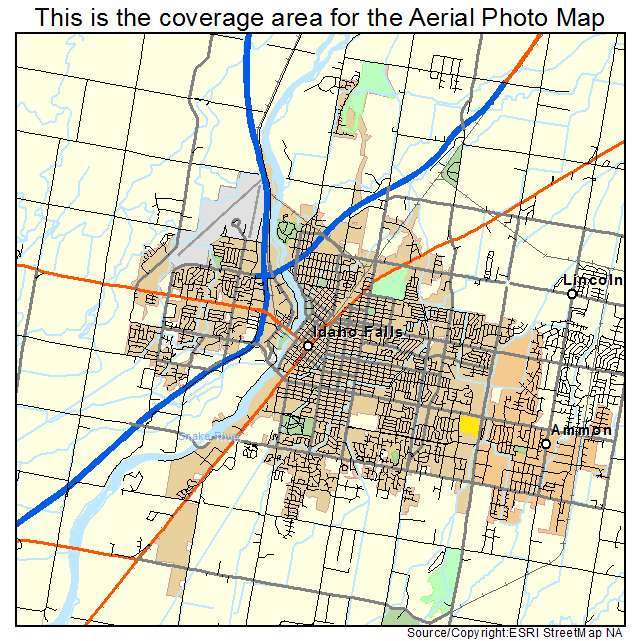 Idaho Falls, ID location map 