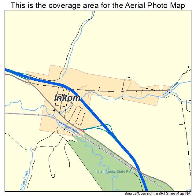 Inkom, ID location map 