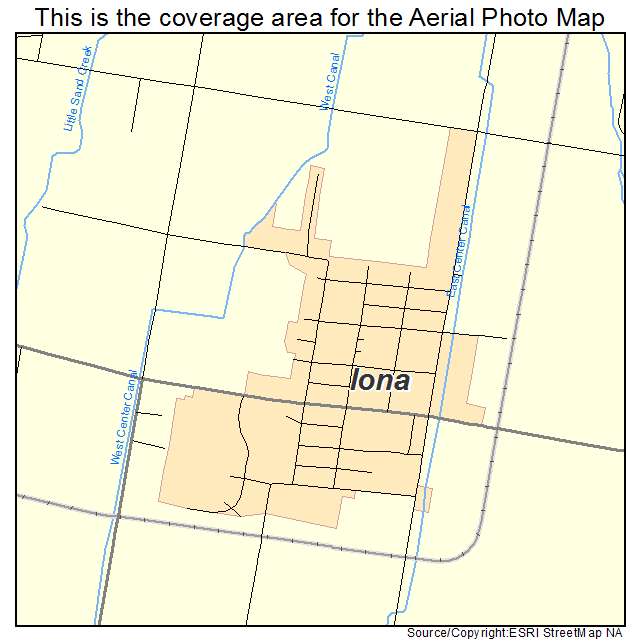 Iona, ID location map 
